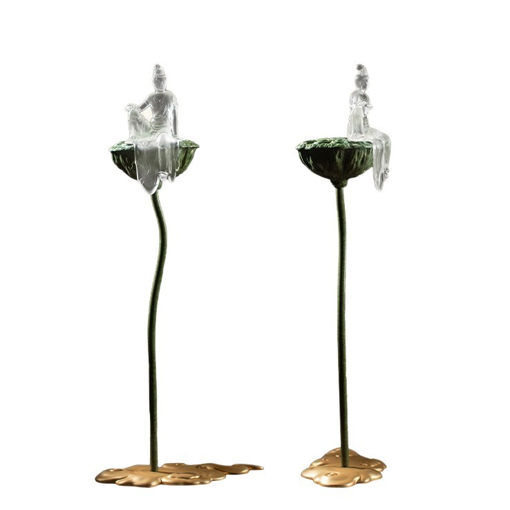 Incense Holder - ZML glazed Guanyin lotus pod incense