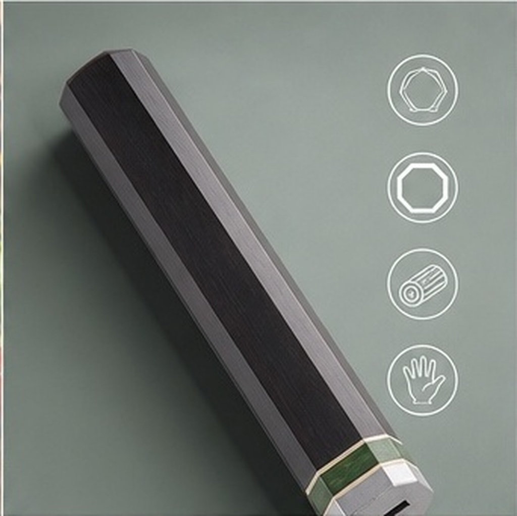 Japanese Knife - Japanese Octagonal Ebony Wood Knife Handle