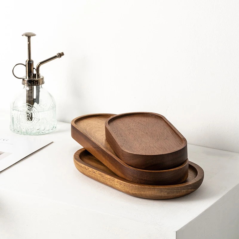 Japanese Snacks - Japanese Style Solid Wood Serving Tray,