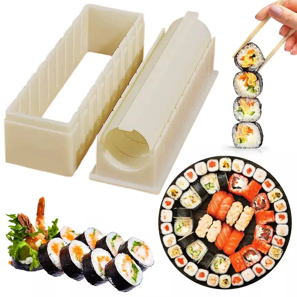 Sushi Making Kit - Reusable Plastic Sushi Maker Equipment Kit