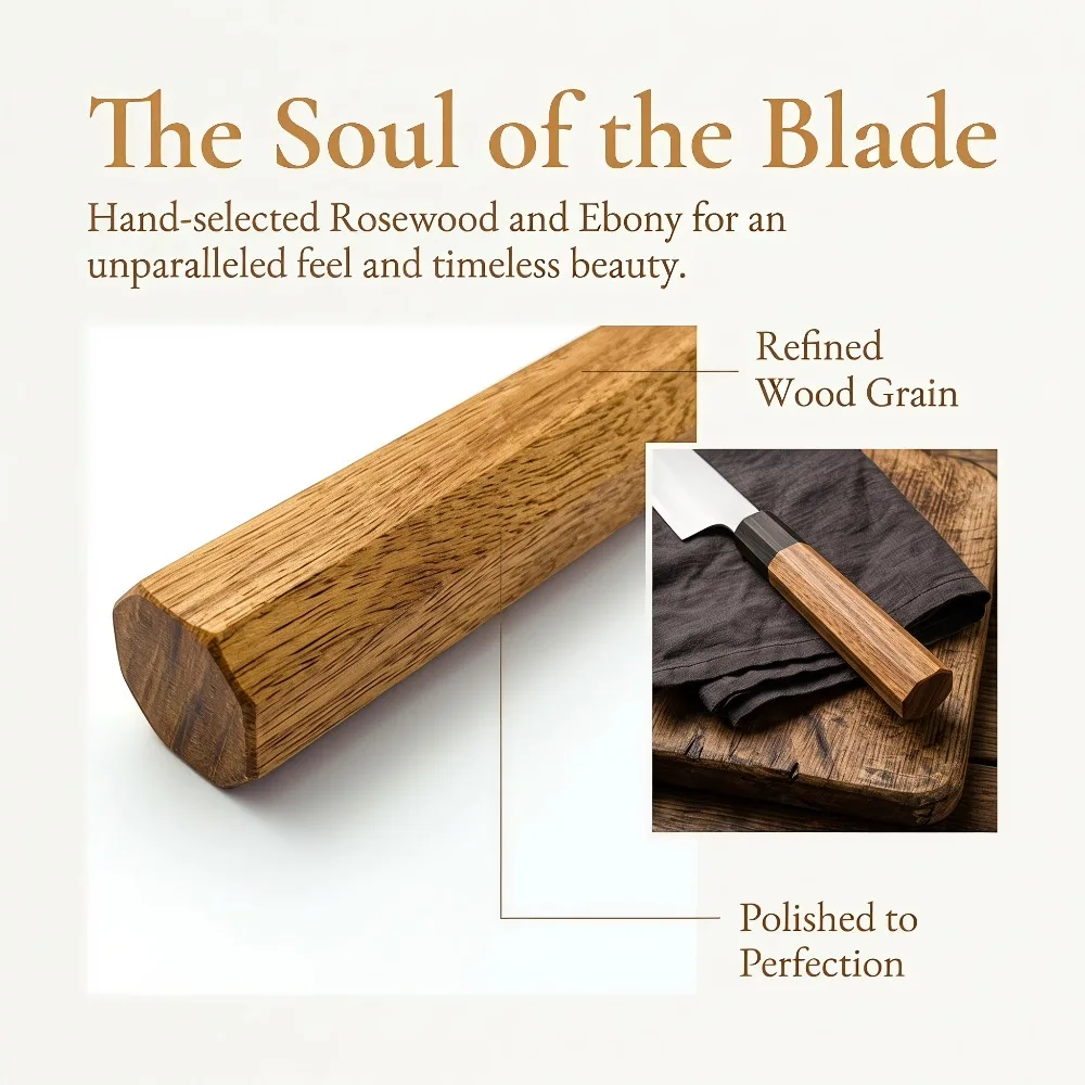 Solid Wood Octagonal Handle Bl - Japanese Knife review and price
