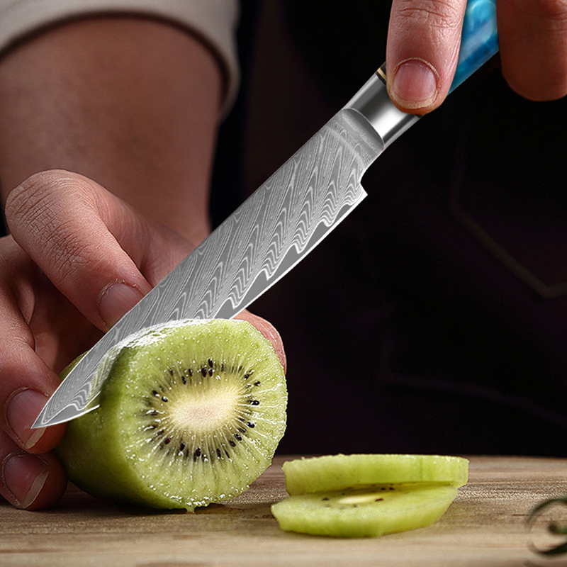 5-Inch Utility Knife Damascus  - Japanese Knife review and price