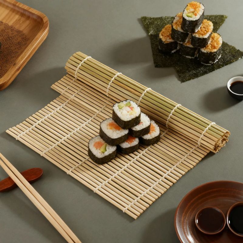 Natural Bamboo Sushi Mat Squar - Sushi Making Kit review and price
