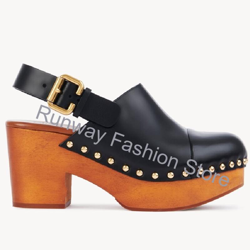 Chunky Wooden Wedge Mules Clog - Geta Wooden Sandal review and price